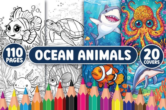 110 Ocean Animals Coloring Pages