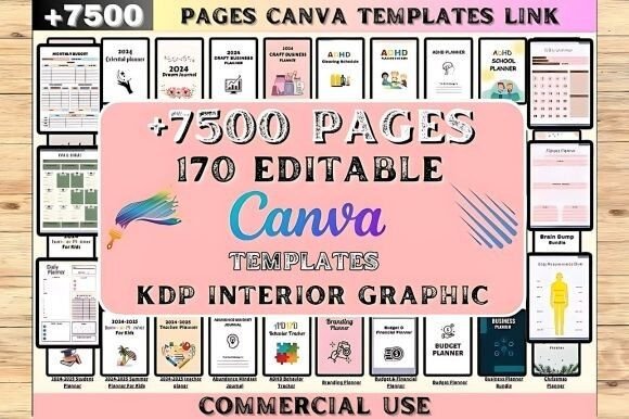+7500 Pages Canva Planner Templates