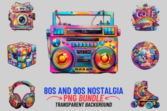 80s Retro Nostalgia 12 PNG Sublimation