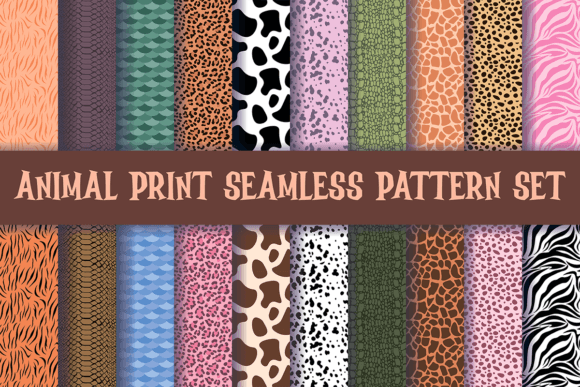 Animal Print Seamless Pattern Set