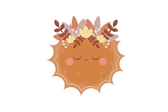 Baby Boho Sun with Flower Wreath