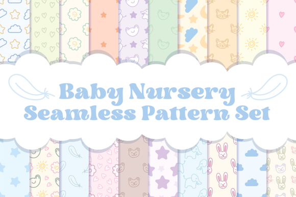 Baby Nursery Seamless Pattern Set