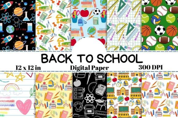 Back to School Digital Paper