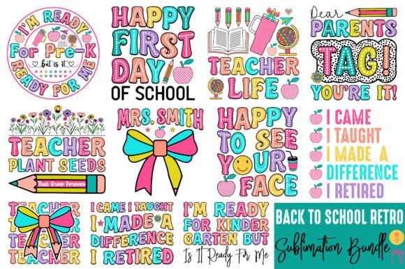 Back to School Retro Sublimation Bundle