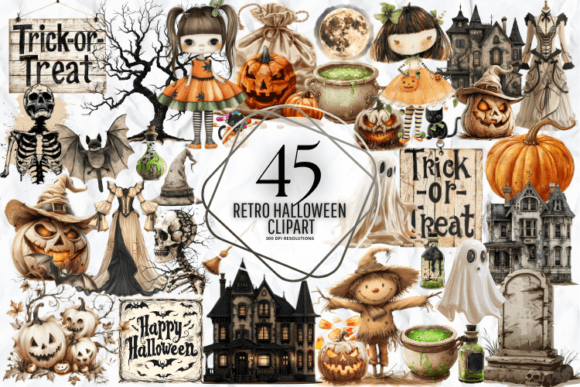 Beige Retro Halloween Collection