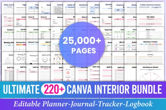 Best Selling 220+ Canva Interior Bundle