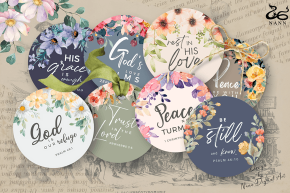Bible Verses Circle Images Set#1