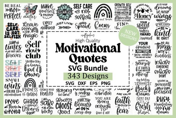 Big Motivational Quotes 343 SVGs