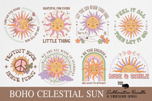 Boho Celestial Sun Sublimation Bundle