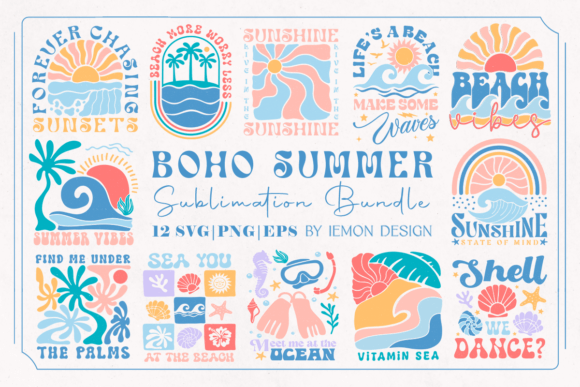 Boho Summer SVG Bundle