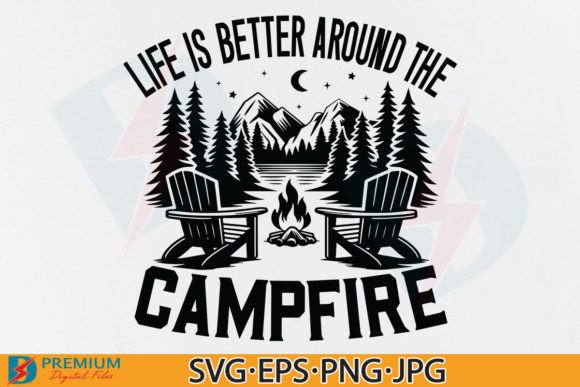 Camping SVG, Funny Campfire PNG, Summer