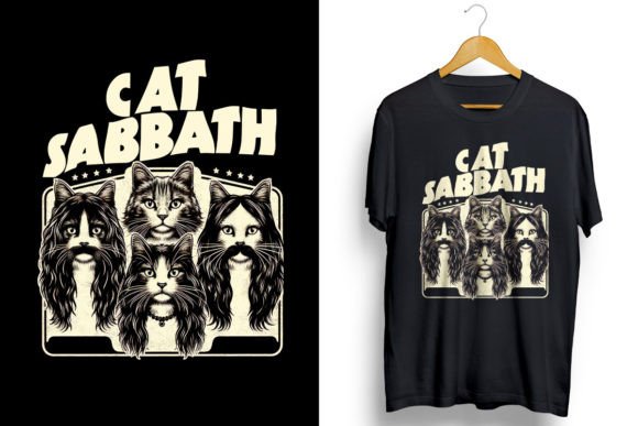 Cat Sabbath Funny Cat PNG Sublimation