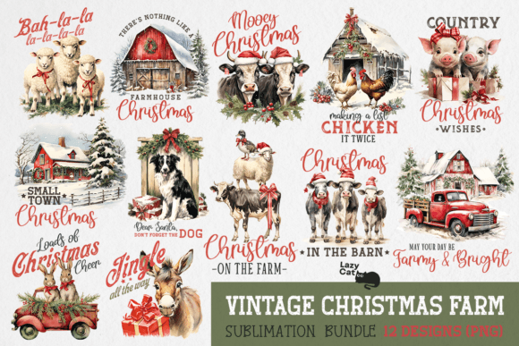 Christmas Farm Sublimation Bundle