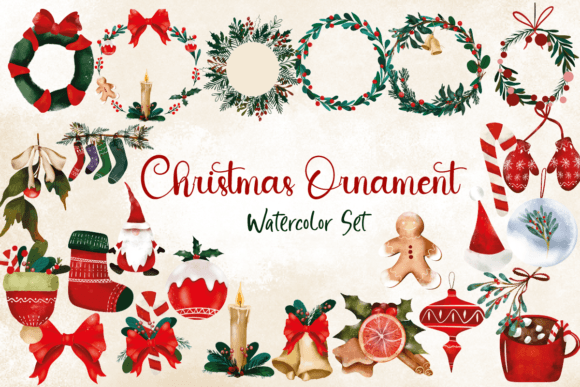 Christmas Ornament Watercolor Set