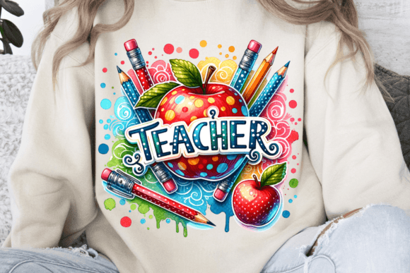 Colorful Polka Dot Teacher Png