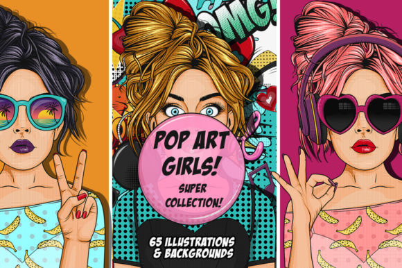 Comic Style Pop Art Girls