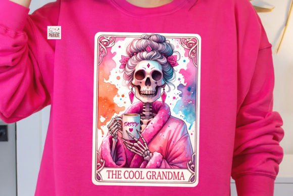Cool Grandma Tarot Card PNG Sassy
