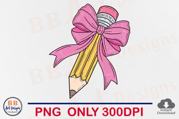 Coquette Pencil Pink Bow Teacher School