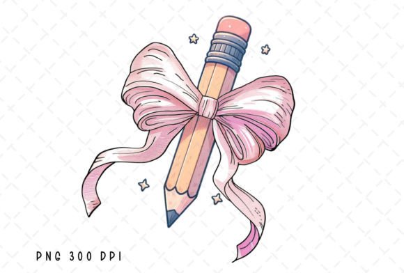 Coquette Pencil Teacher Pink Bow School