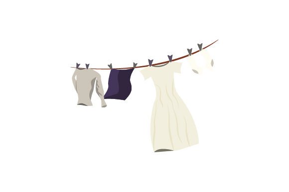 Cottagegore Laundry Hanging on Clothesline