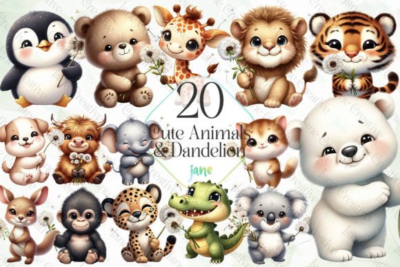 Cute Animals and Dandelion Sublimation
