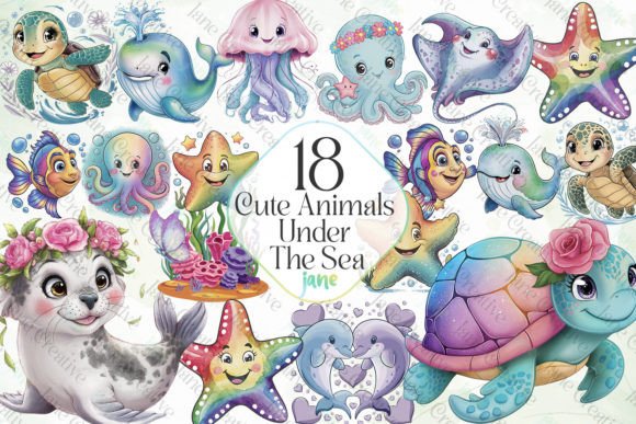 Cute Animals Under the Sea Sublimation