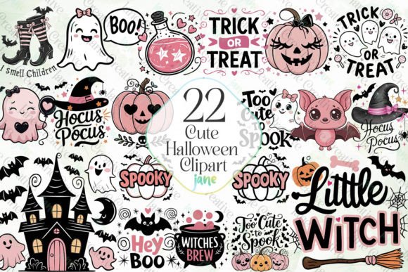 Cute Halloween Clipart Sublimation