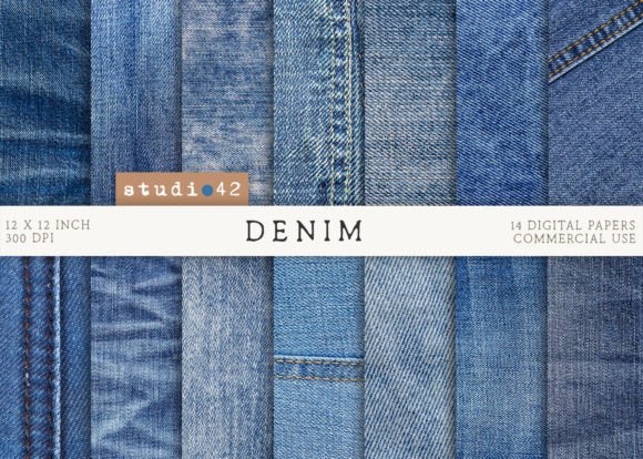 Denim Texture Digital Paper Pack