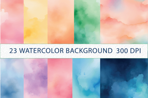 Dreamy Watercolor Background Bundle