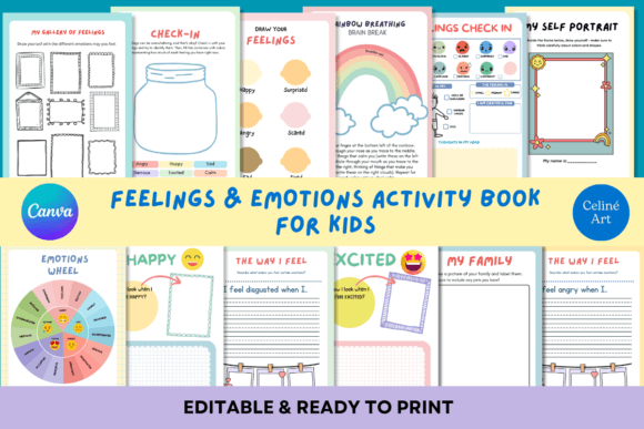 EDITABLE FEELINGS ACTIVITY BOOK for KIDS