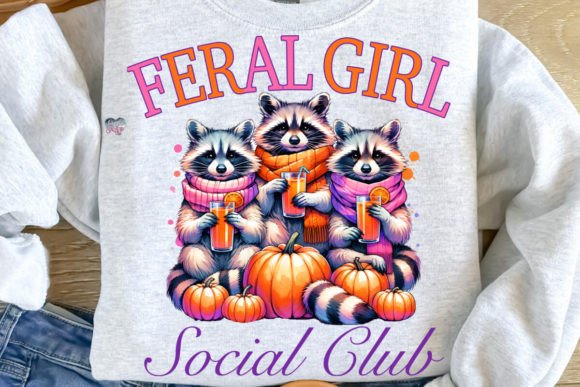 Feral Girl Social Club PNG Fall Raccoon