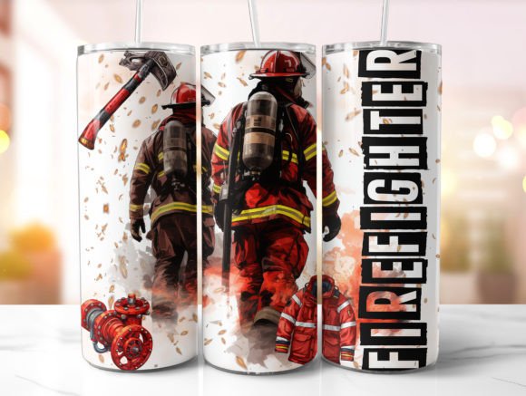 Firefighter Tumbler Wrap Sublimation