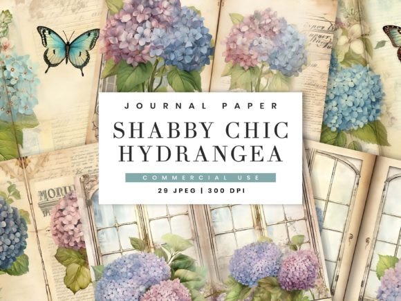 Floral Hydrangea Junk Journal Kit Graphics 100388890 1 1 580x435 1