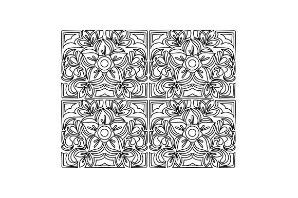 Floral Tooled Leather – Pattern, Line Art