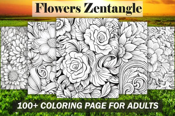 Flowers Zentangle Coloring Book – KDP