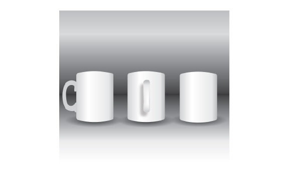 Front, Side and Back View of a Mug