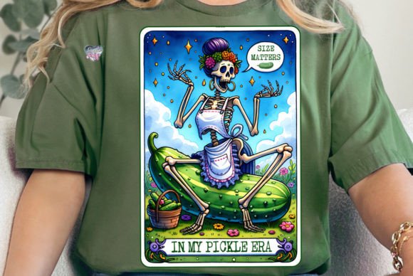 Funny Garden Skeleton Tarot PNG Pickle