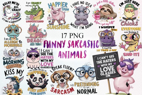 Funny Sarcastic Animals Sublimation
