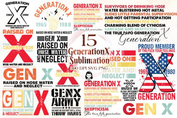Generation X SVG PNG, Gen X Sublimation