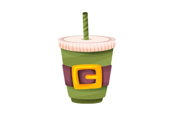 Green Christmas Coffee Cup