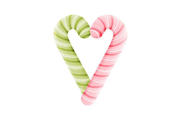 Green and Pink Candy Canes