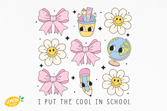 Groovy Back to School PNG Sublimation