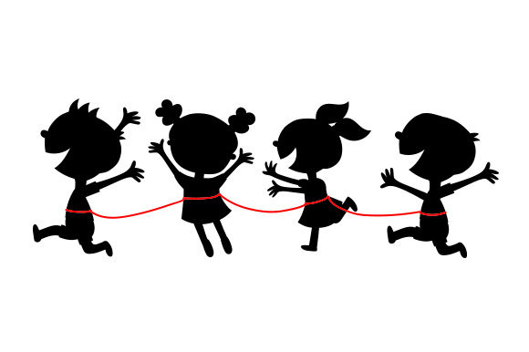Group of School Children on Leash