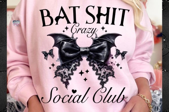 Halloween Bat Shit Crazy Social Club PNG
