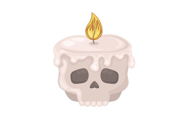 Halloween Candle Skull Shape