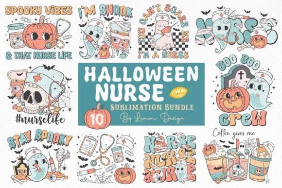 Halloween Nurse PNG Sublimation Bundle