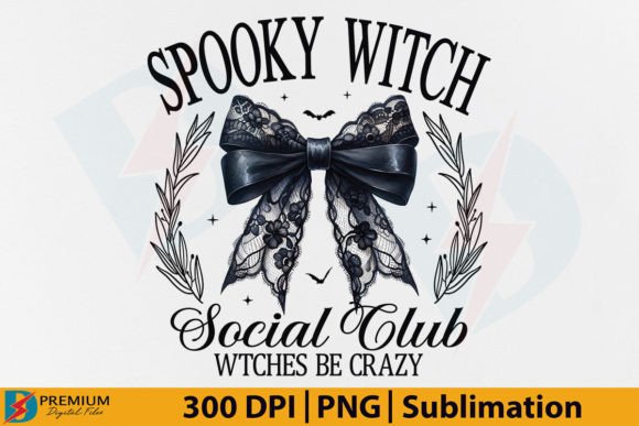 Halloween Spooky Witch PNG, Coquette Bow