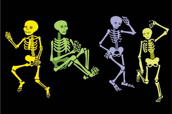 Halloween Skeletons Design Set