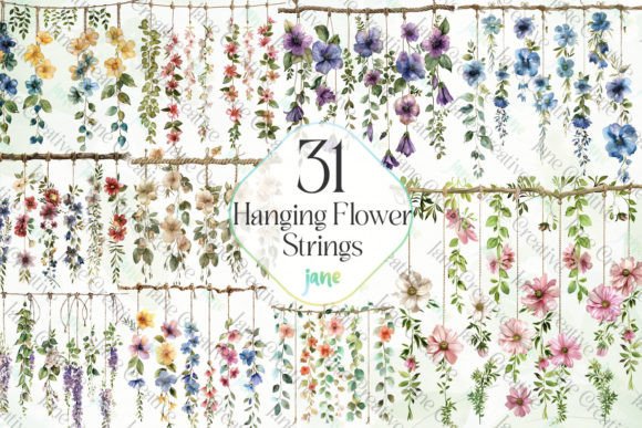 Hanging Flower Strings Sublimation