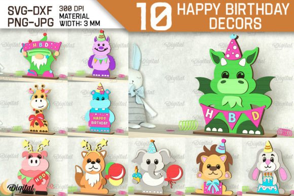 Happy Birthday Decor Laser Bundle